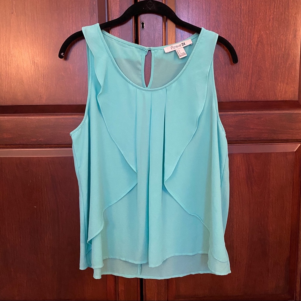 Forever 21 Mint Blue Sleeveless Blouse